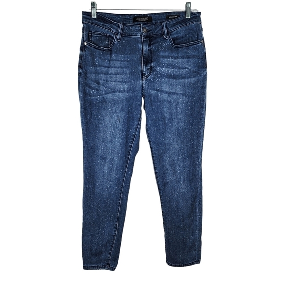 JUDY BLUE SPLATTER RELAXED FIT 5 POCKET JEANS - Picture 1 of 8